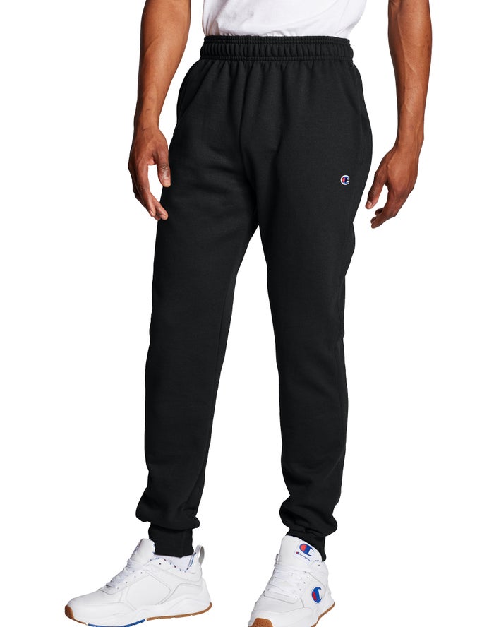 Pantaloni Jogging Champion Powerblend Fleece Barbati Negrii - Romania QTWKISM-20